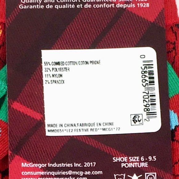 McGregor Womans Socks 3 Pak Xmas Lights Holiday Sz 6 to 9.5 Top Quaility - Picture 3 of 4